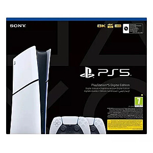 Konsole Sony PlayStation 5 Digitālā Slim izdevums 1TB SSD Wi-Fi Melna, Balta