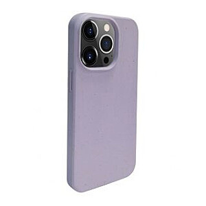 iLike Apple iPhone 14 Pro Max Silicone plastic case Eco Print Design Flower Purple