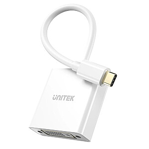 UNITEK АДАПТЕР USB-C - DVI 1080P@60HZ, БЕЛЫЙ, 15СМ M/F