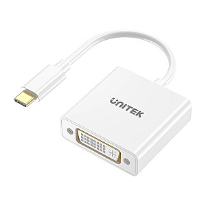 UNITEK АДАПТЕР USB-C - DVI 1080P@60HZ, БЕЛЫЙ, 15СМ M/F