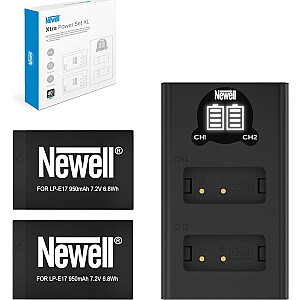 Newell NEWELL Двухканальное зарядное устройство DL-USB-C и две батареи LP-E17 для Canon