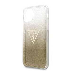 Guess Apple iPhone 11 Pro Solid Glitter Cover Gold