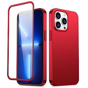 Joyroom Joyroom 360 Full Case передняя и задняя крышка для iPhone 13 Pro Max + защитное стекло красное (JR-BP928 red)