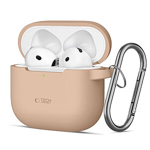 Tech-Protect Apple AIRPODS 4 CAFFE LATTE СИЛИКОНОВЫЙ КРЮЧОК Чехол Розовый Песок