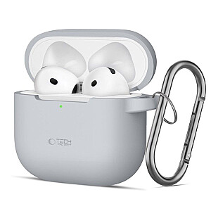 Tech-Protect Apple AIRPODS 4 CRAYON SILICONE HOOK CASE Серый