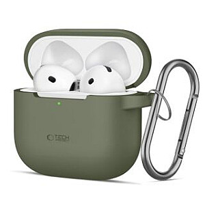 Tech-Protect Apple AIRPODS 4 SILICONE HOOK Case Olive Green