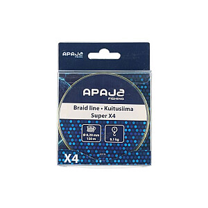 Pītā aukla Apaja Super X4 150m 0.20 mm 9.1kg 632178