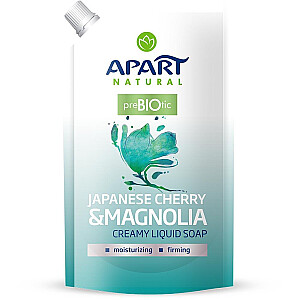 APART NATURAL Prebiotic Refill krēmveida ziepes šķidrumā Japāņu ķirsis un magnolija 400ml