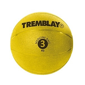 Весовой мяч Медицинский мяч 3кг D23см Желтый для метания
