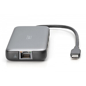 USB Type C док-станция 8 портов 2x HDMI 4K/60Hz PD 3.0