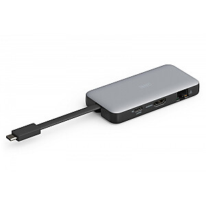 Ceļojumu dokstacija USB Type C 7-porti HDMI 4K/60Hz PD 3.0