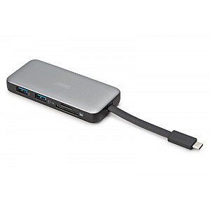 Ceļojumu dokstacija USB Type C 7-porti HDMI 4K/60Hz PD 3.0