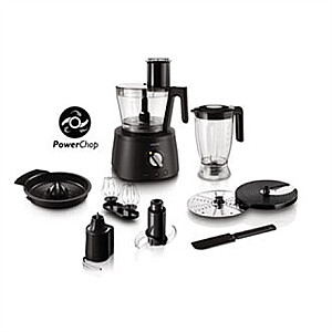 Philips | Avance kolekcija | Pārtikas pārstrādātājs | 1000 W | Ātrumu skaits 12 | Trauka ietilpība 2.2 L | Melns