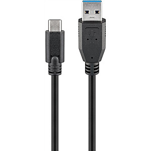 Goobay 71221 Кабель USB-C - USB A 3.0, черный, 2 м