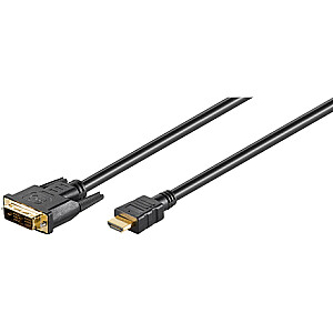 Кабель Goobay DVI-D / HDMI, позолоченный HDMI - DVI-D, 2 м