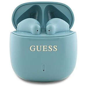 Guess Guess słuchawki Bluetooth GUTWSJ14ESGQ TWS + stacja dokująca turkusowy/turquoise Printed Classic Logo Blue