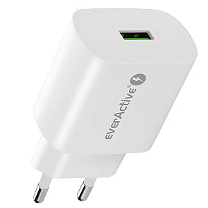 Sienas lādētājs 1X USB 18W QC3.0 Balts