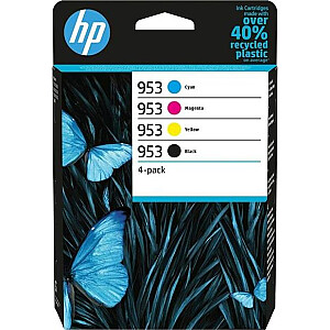 HP 953 CMYK oriģinālais tintes kasetņu komplekts 4 gab.