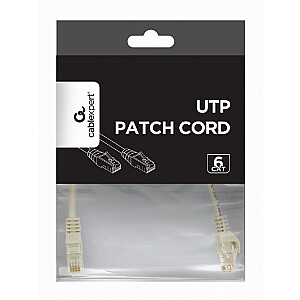 Patch cord cat.6 varš UTP 3m pelēks