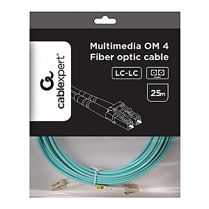 Multimode duplex OM4 50/125 šķiedru optikas kabelis LC/LC, 25m