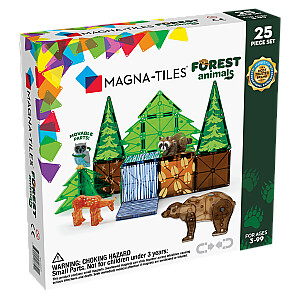 MAGNA-TILES Magnētiskais konstruktors Meža dzīvnieki, 25 gab.