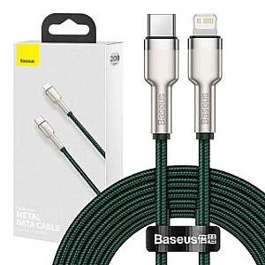 Baseus Cafule USB-C uz Lightning kabelis, PD, 20 W, 2 m (zaļš)