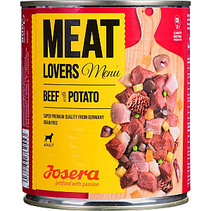 Josera Meatlovers Menu liellopa gaļa ar kartupeļiem mitrā barība suņiem 800g