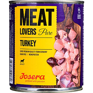 Josera Meatlovers Pure Turkey mitrā barība suņiem 800g