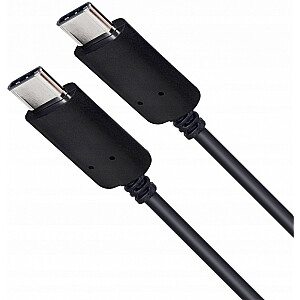 USB C - USB C kabelis 3m melns silikons 2.0