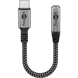 USB adapteris Goobay USB-C™ uz jack ligzdu, 3.5 mm AUX - Kabeļa garums 0.15 m