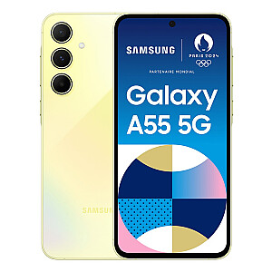 Samsung Galaxy A55 5G 16.8 cm (6.6") hibrīda divu SIM Android 14 USB Type-C 8 GB 256 GB 5000 mAh dzeltena