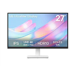 LG 27US500-W | 27 " | IPS | 16:9 | 60 Hz | 5 ms | 3840 x 2160 pikseļi | 240 cd/m² | HDMI portu skaits 2