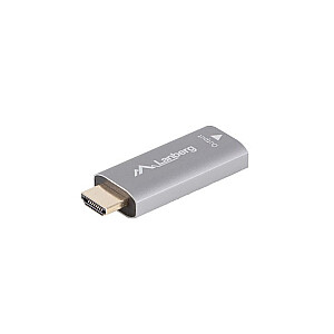 Adapteris HDMI(M)-Displayport(F)4K sudrabs