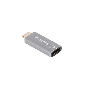 Adapteris HDMI(M)-Displayport(F)4K sudrabs