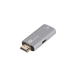 Adapteris HDMI(M)-Displayport(F)4K sudrabs