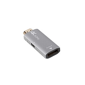 Adapteris HDMI(M)-Displayport(F)4K sudrabs