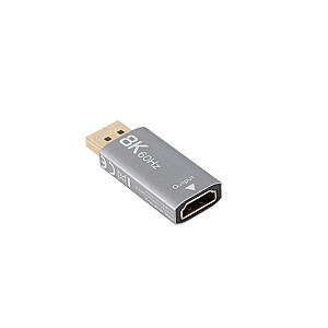 Displayport(M) - HDMI(F) 8K adapter sudraba