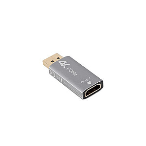 Displayport(M) - HDMI(F) 4K adapter sudraba