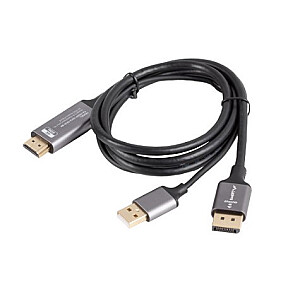 HDMI(M)-Displayport(M) kabelis 1M 4K melns