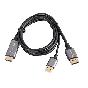 HDMI(M)-Displayport(M) kabelis 1M 4K melns