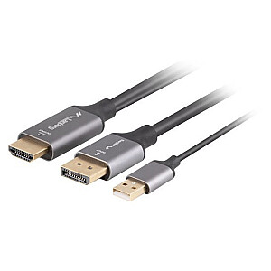 HDMI(M)-Displayport(M) kabelis 1M 4K melns