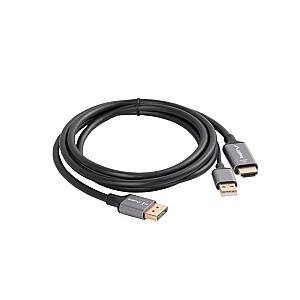 HDMI(M)-Displayport(M) kabelis 1.8M 4K melns