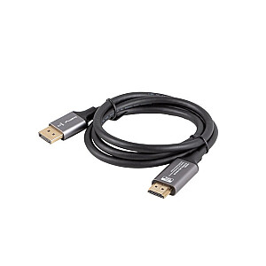 Displayport(M)-HDMI(M) kabelis 1M 4K melns-sudrabs