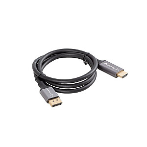 Displayport(M)-HDMI(M) kabelis 1M 4K melns-sudrabs