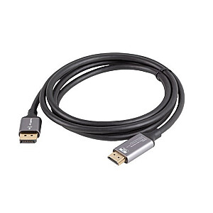 Displayport(M)-HDMI(M) kabelis 1.8M 4K melns-sudrabs