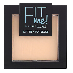 MAYBELLINE Fit Me Matte Poreless Pressed Powder matējošs pūder sejai kompakta 104 Soft Ivory 9g