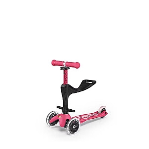Микро самокат Mini 3in1 Deluxe Plus LED розовый