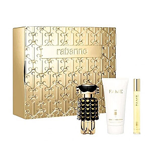 SET PACO RABANNE Fame PARFUM izsmidzinātājs 50ml + ĶERMEŅA LOSJONS 75ml + MINIATŪRA PARFUM izsmidzinātājs 10ml