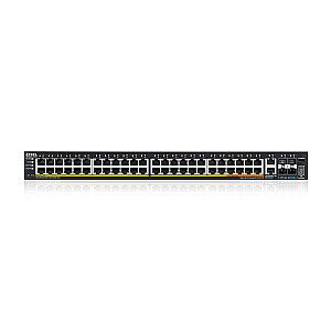 Управляемый коммутатор XGS2220-54HP-EU0101F L3 600W PoE, 40xPoE+/10xPoE++, 48x1G RJ45 2x10mG RJ45, 4x10G SFP+