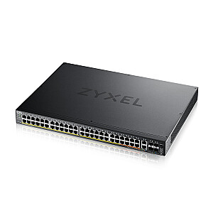 Управляемый коммутатор XGS2220-54HP-EU0101F L3 600W PoE, 40xPoE+/10xPoE++, 48x1G RJ45 2x10mG RJ45, 4x10G SFP+